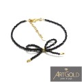 Bransoletka - srebro 925 - spinel kokardka