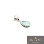 WISIOREK SREBRNY AGAT AQUA + KWARC 