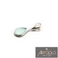 WISIOREK SREBRNY AGAT AQUA + KWARC