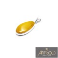 WISIOREK SREBRNY Z BURSZTYNEM